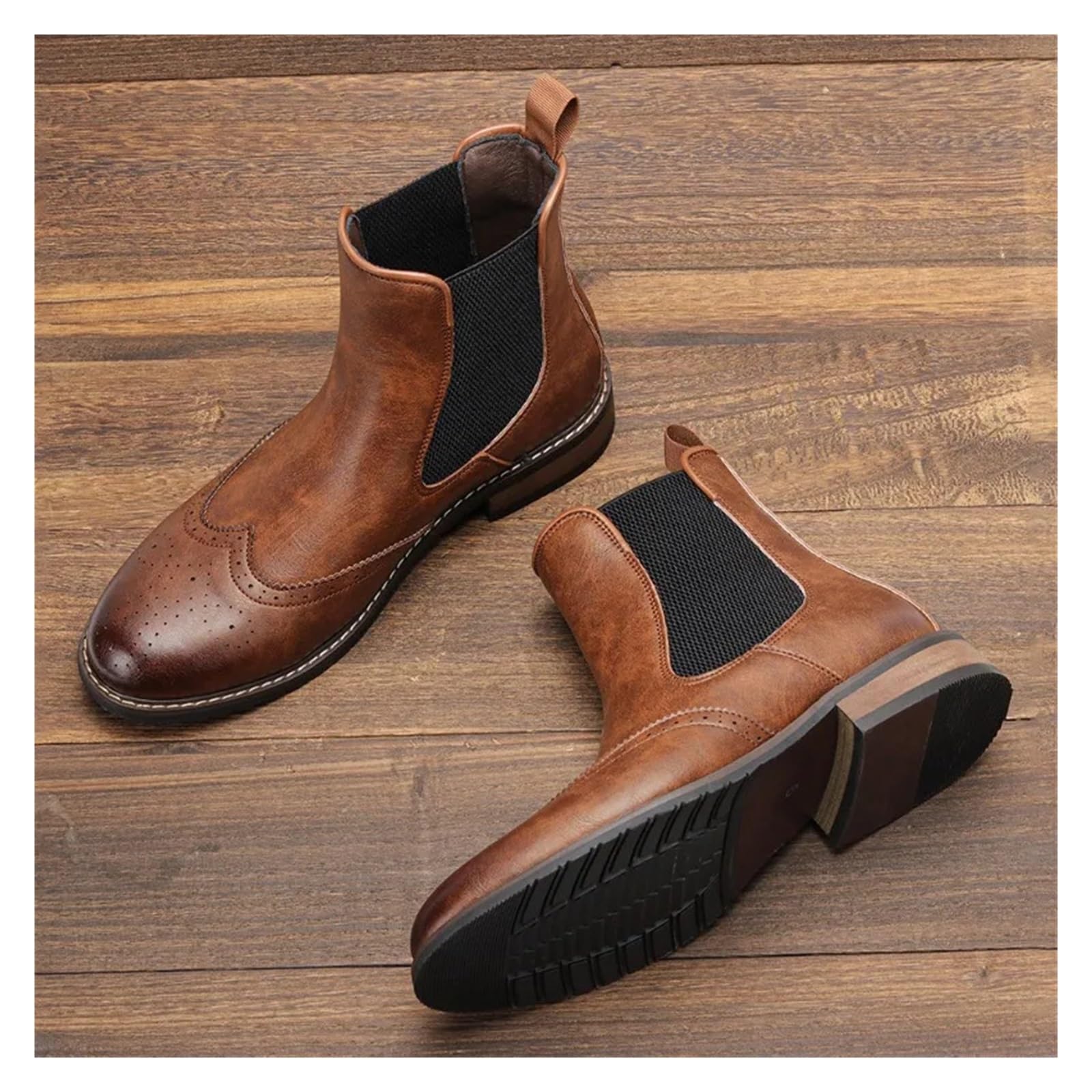 Stivali da uomo di marca di lusso Stivali in pelle Chelsea alla caviglia Classics Business Casual Stivali formali Botas Masculinas