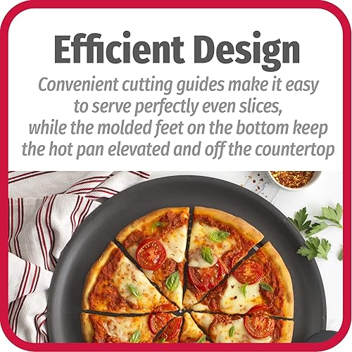 Miniatura 6 de GoodCook AirPerfect - Sartén para pizza de acero al carbono antiadherente de 15.75 pulgadas con agujeros, paquete de 2, color gris