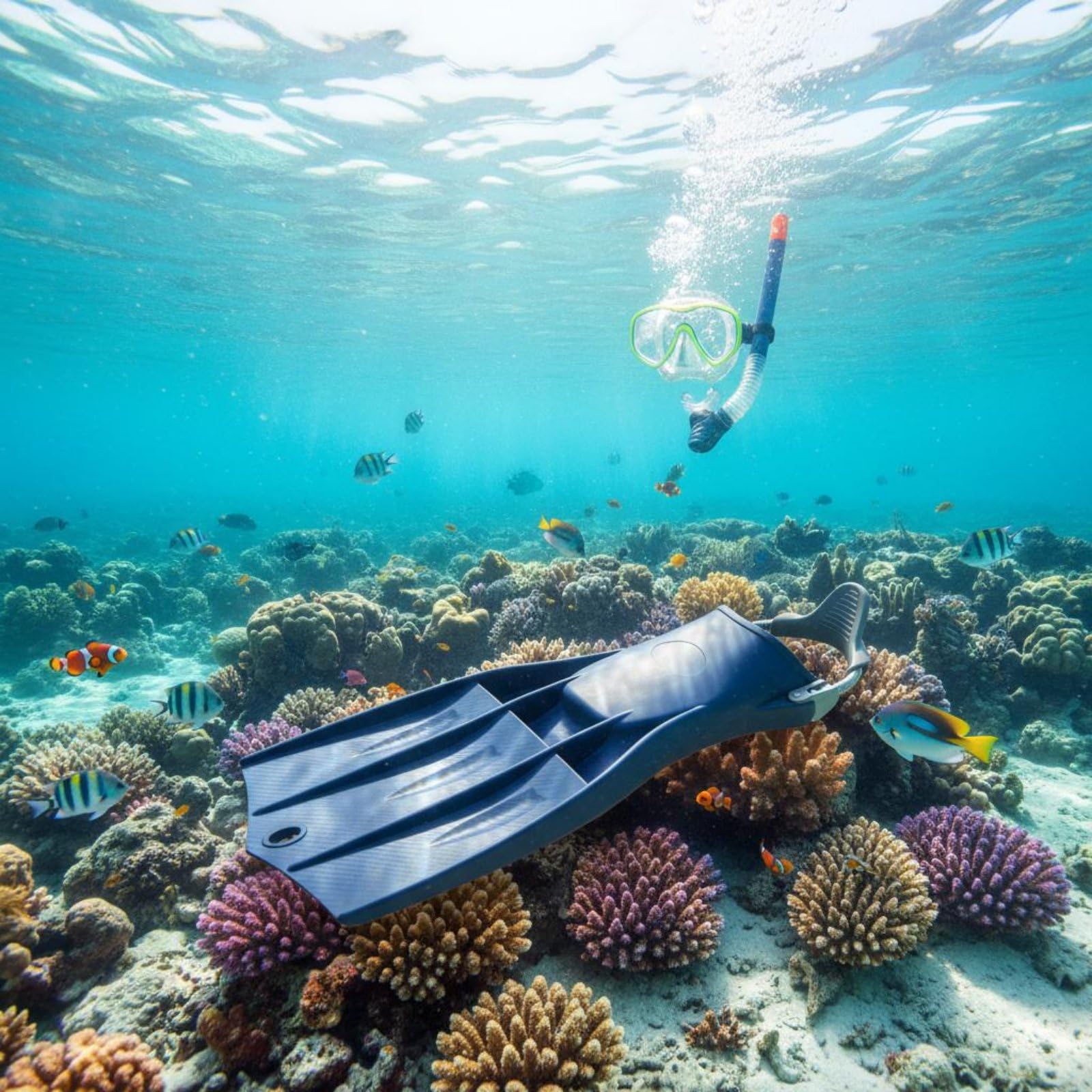 da Immersione Subacquee da Nuoto per Snorkeling con per Propulsione E Cinturino a Molla per Indosso Rapido Adatte a Immersioni Allenamento in Piscina