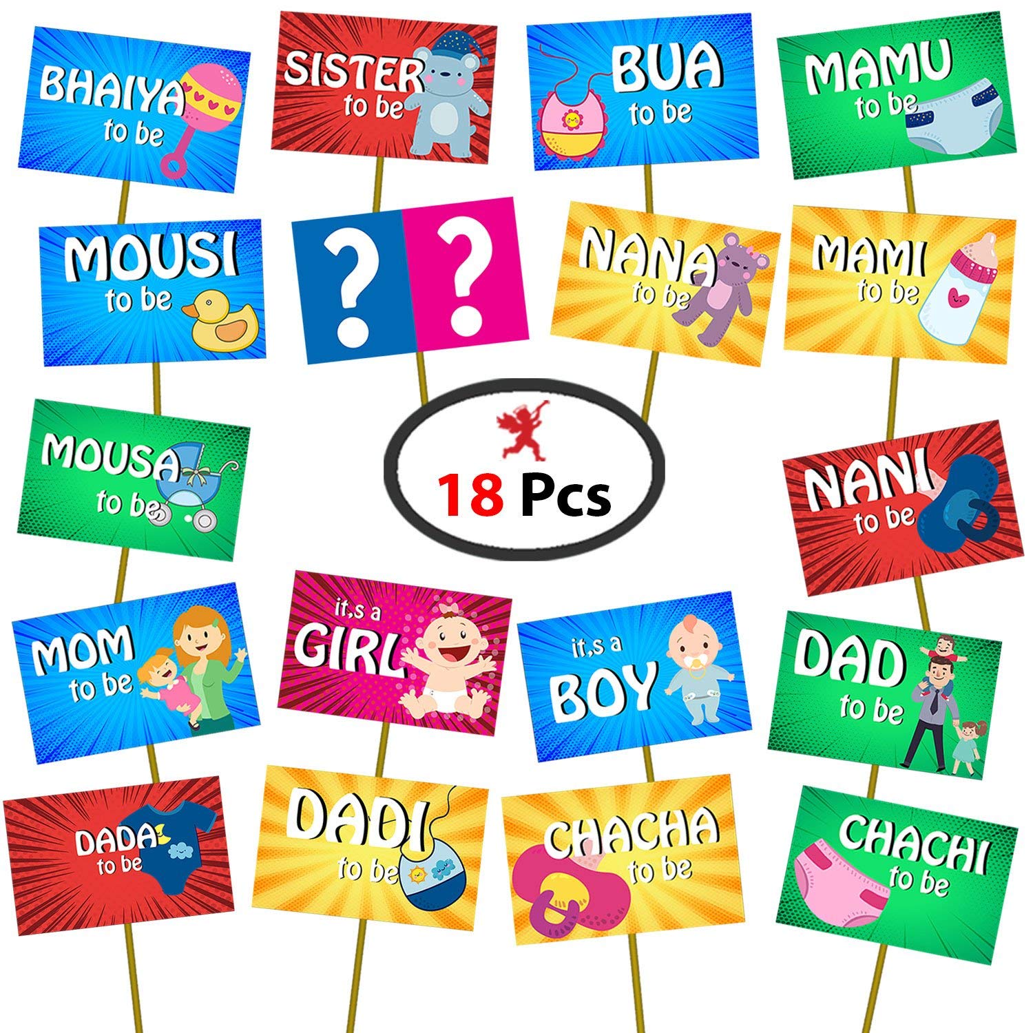 Party Propz Baby Shower Props For Photoshoot Photo Booth Decorations 