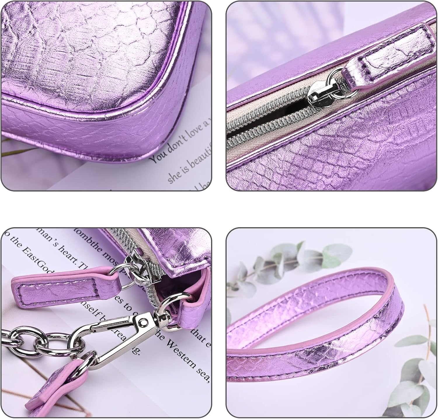 GAYI URBAN Snakeskin Shoulder Bag for Women, Small 90s Retro Clutch Purse, Mini Trendy Y2K Handbag