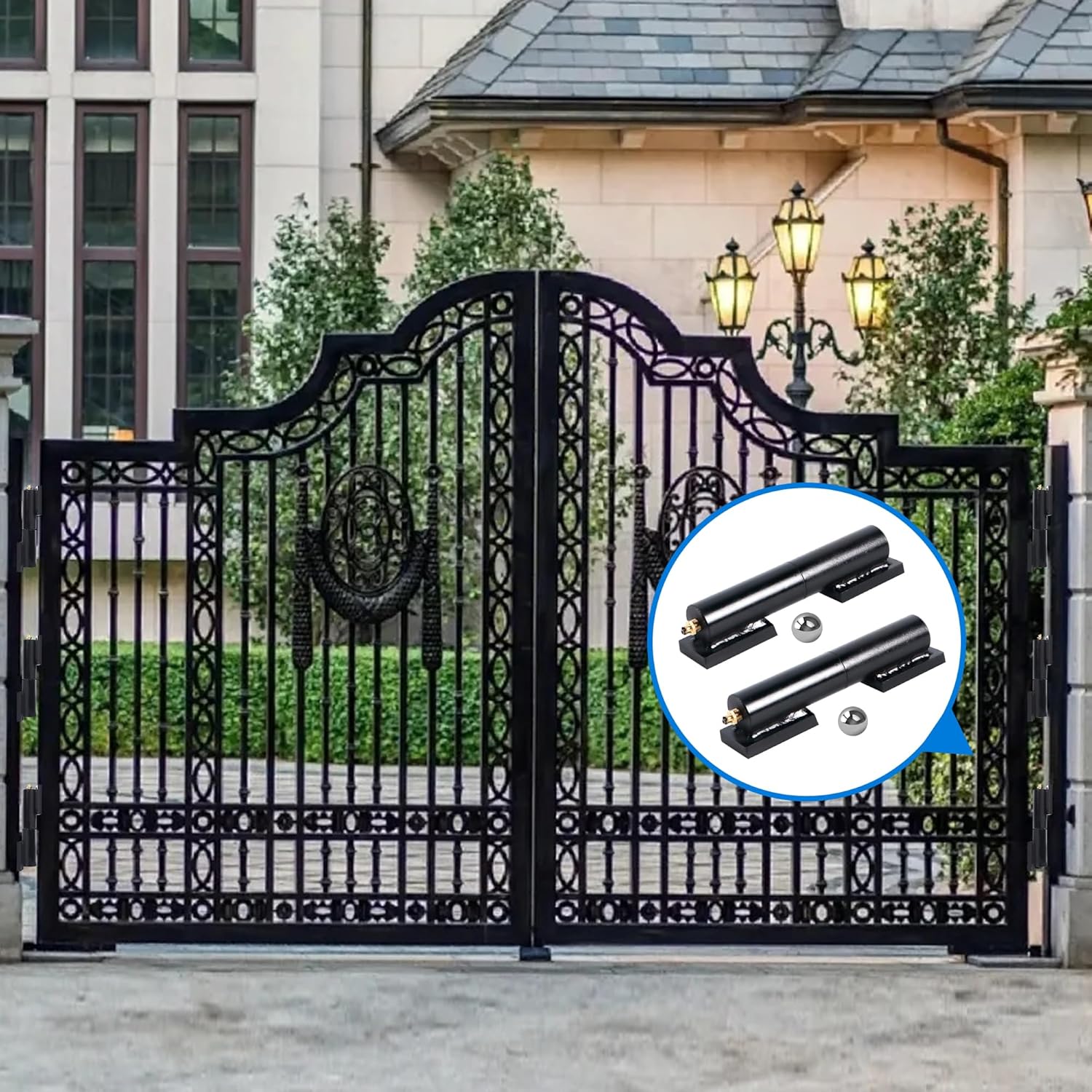 2-Pack 7-Inch Heavy-Duty Hinges - Black Cast Iron, Weld-On Installation, 900-Pound Capacity, Suitable for Garage Doors, Trailer Doors, Metal Gate Doors.