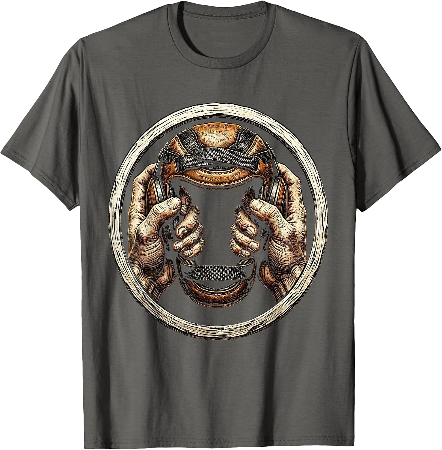 Wrestling Headgear Grip Illustration T-Shirt