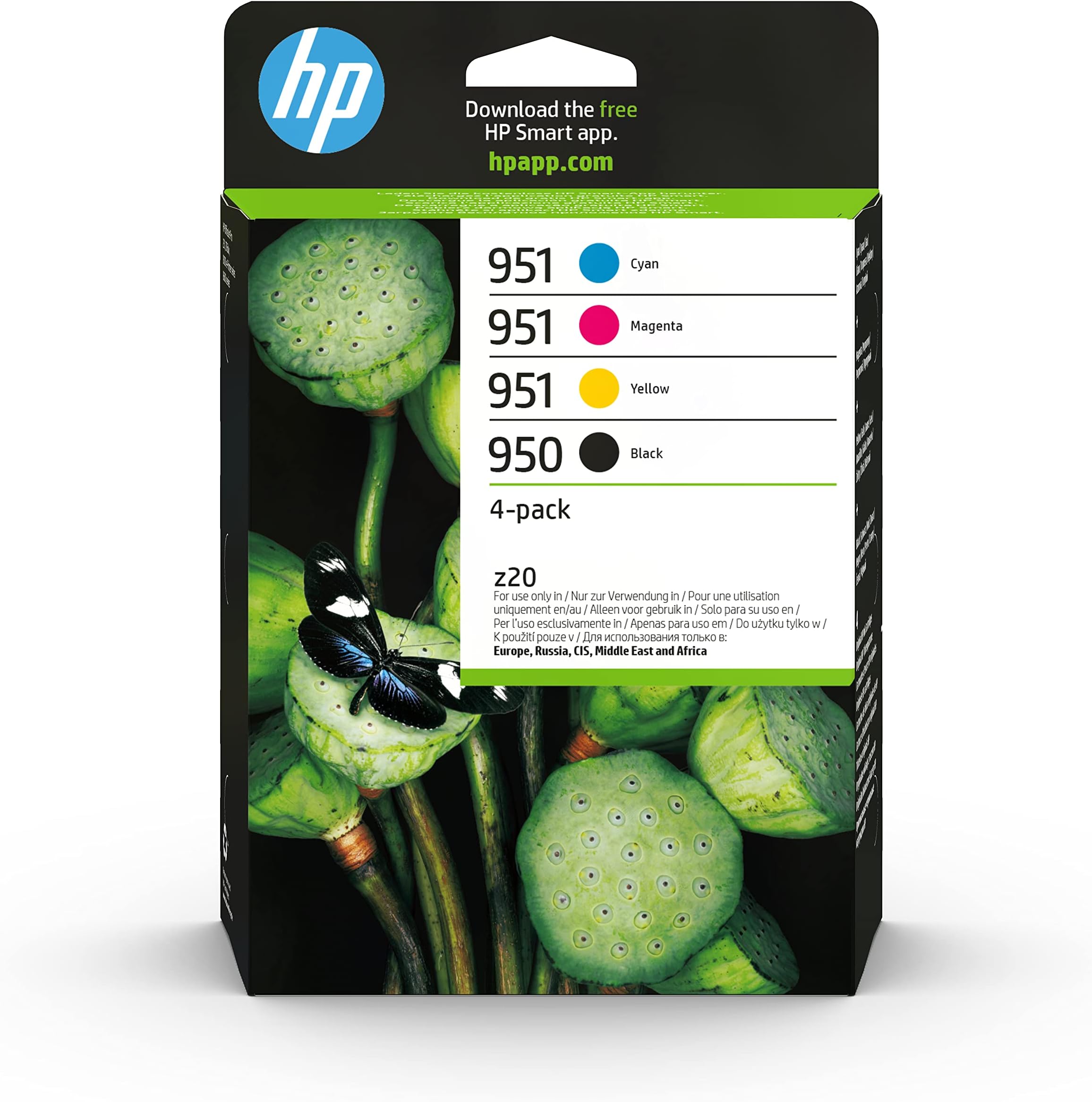 950/951 Black/Cyan/Magenta/Yellow Original Ink Cartridges Multipack (6ZC65AE) - Works with HP OfficeJet Pro 251, 276, 8100, 8600, 8610, 8616, 8620, 8640, 276dw