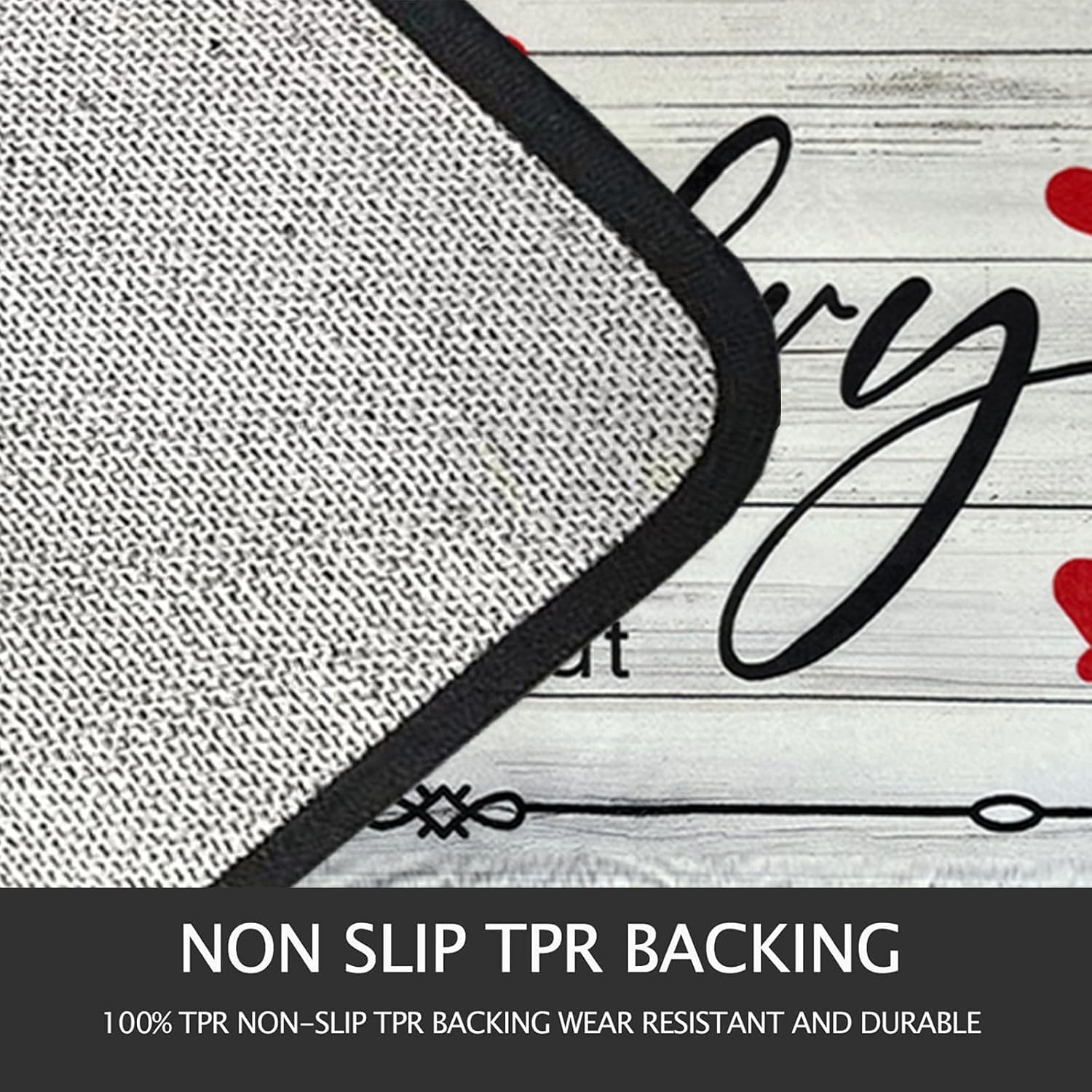 Laundry Room Rug Runner, 24"X72" Laundry Organization Waterproof Non Slip Mat Text Design Rug Machine Washable Large Bathroom Rugs Stylish Versatile Laundry Room Rugs Decor