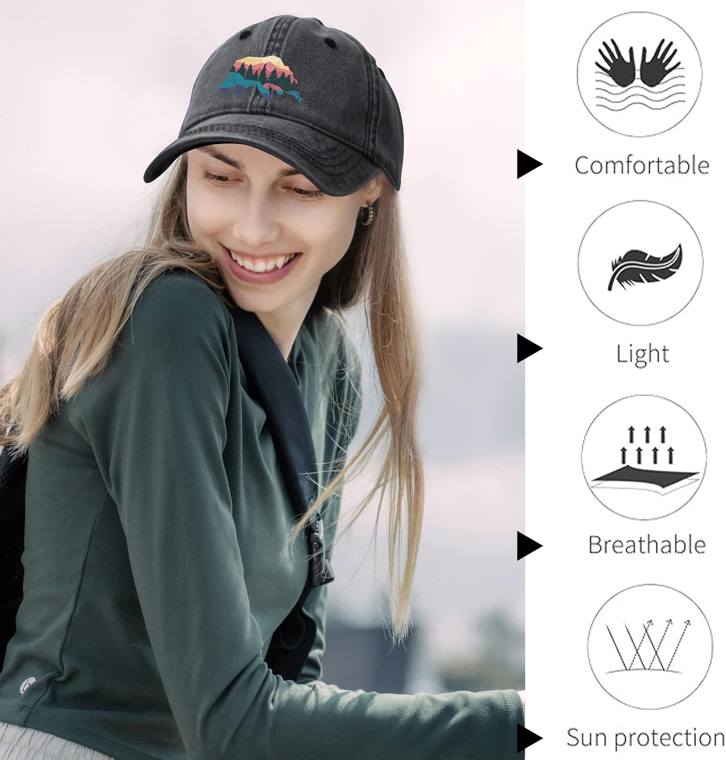 Negi Retro Baseball Cap Denim Hat for Women Female Washed Distressed Adjustable Dad Hats Unconstructed Cotton - Image 5