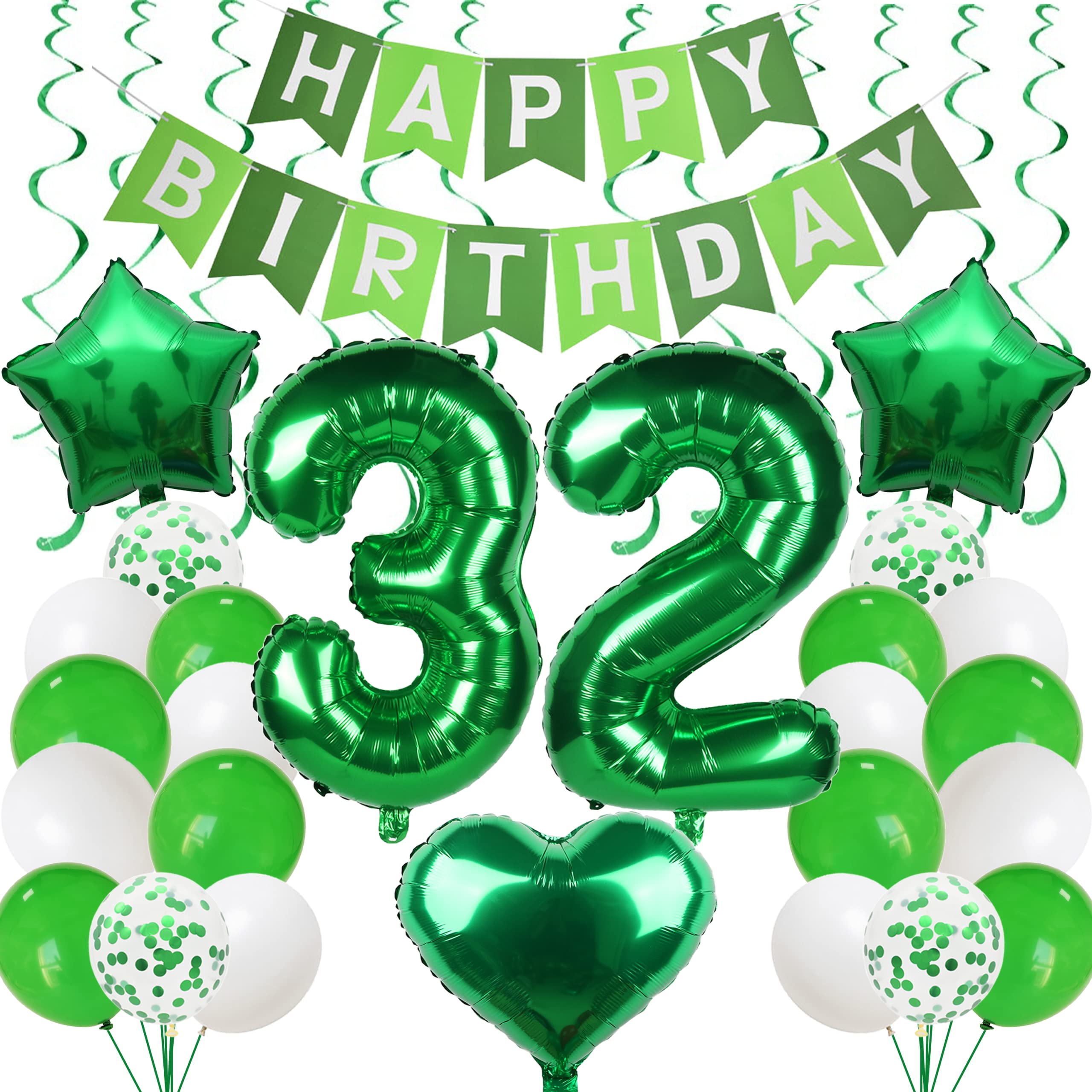 Décoration De Gâteau D'anniversaire « Happy 32nd Birthday » à Paillettes Pour 32e Anniversaire De Mariage – Décorations De Gâteau D'anniversaire 32 Ans – Fournitures De Fête Pour Homme Et Femme (noir