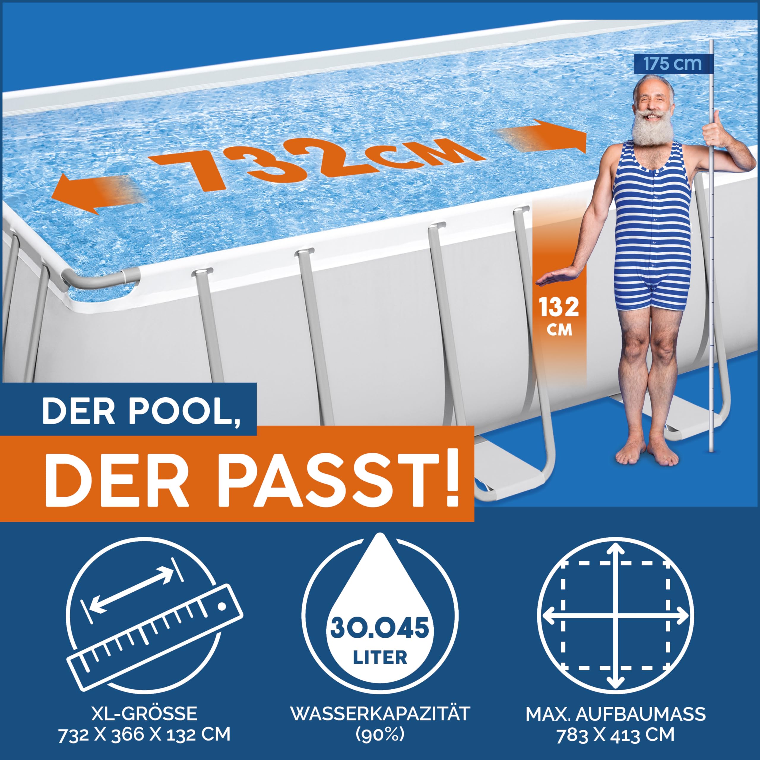 Bestway Piscina Desmontable 732x366x132 Cm 56475
