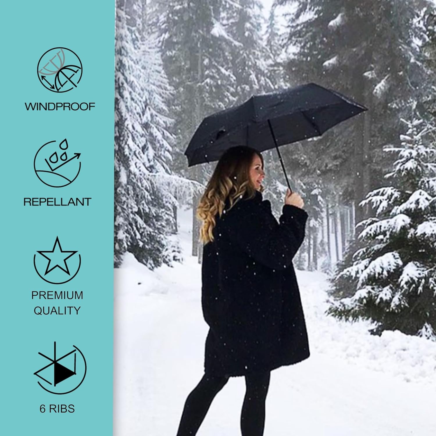 Knirps U.200 Ultra Light Duomatic Automatic Open Rain Umbrella - Compact Windproof Travel Umbrella for Adults - 97cm Diameter Retractable With Carrying Case - Image 8