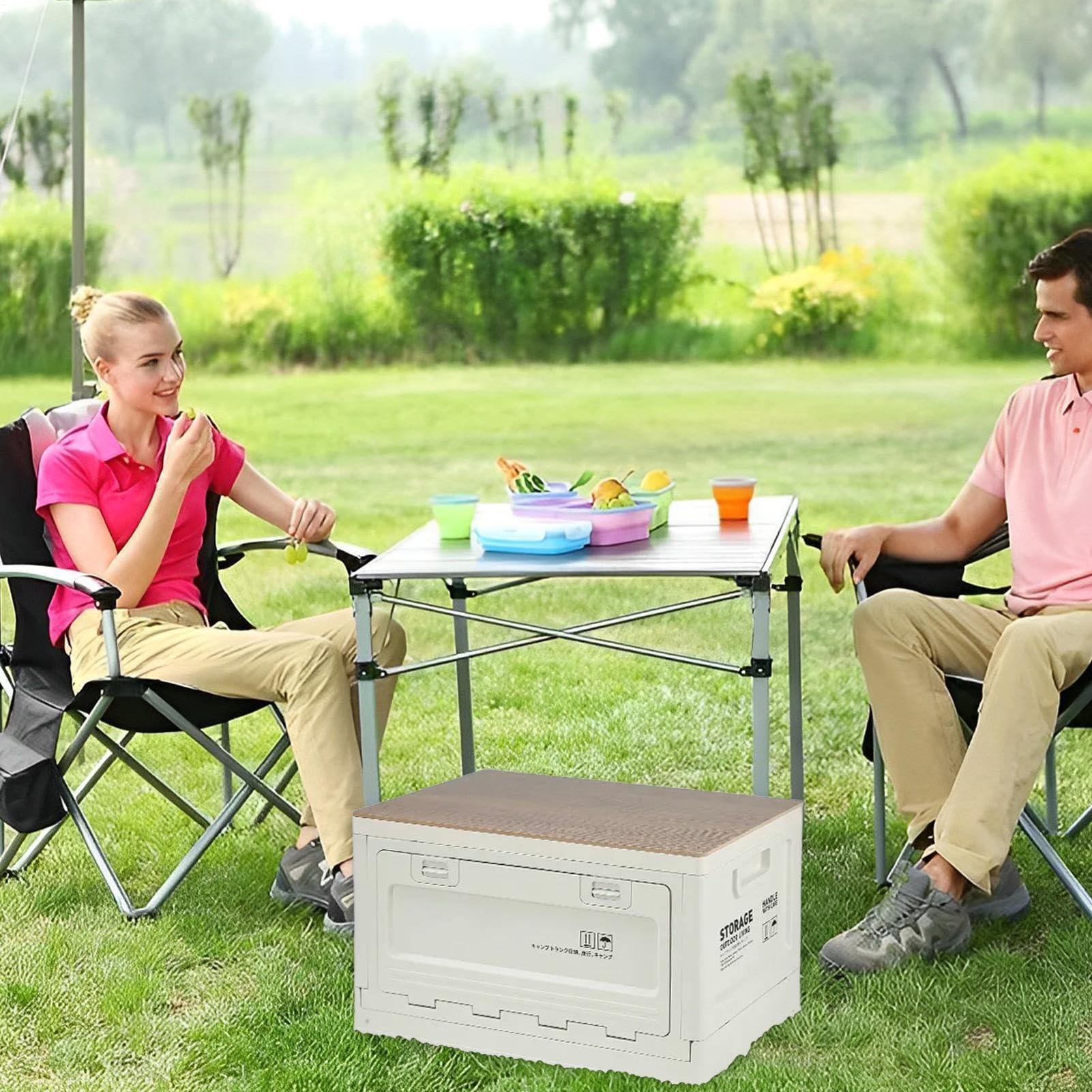Faltbare Camping-Aufbewahrungsbox, faltbare Aufbewahrungsbox mit Deckel