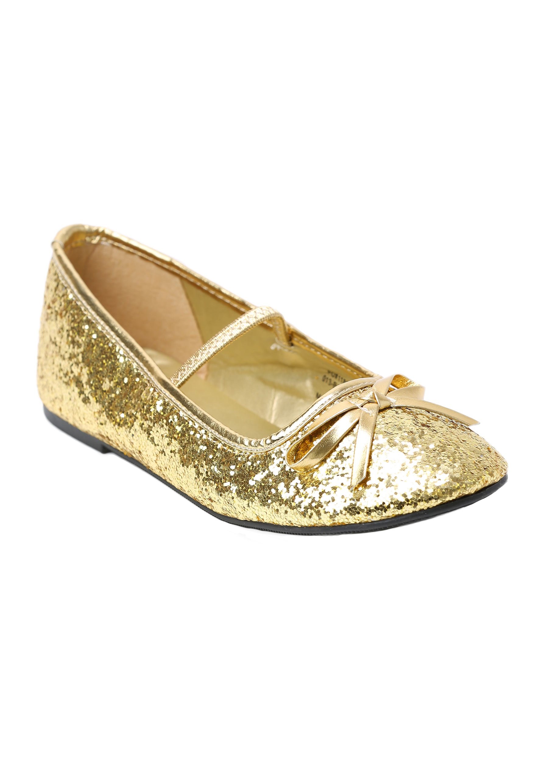 Girls Gold Glitter Ballet Flats S