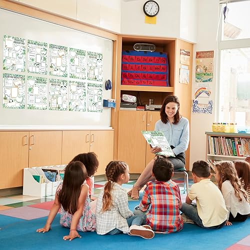 Miniatura 6 de Pajean 45 piezas de póster de All About Me para estudiantes de estrellas, suministros de póster sin marco para jardín de infantes, niños de escuela