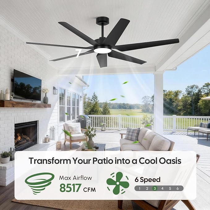 Ventilador de techo inteligente 65 pulgadas acrílico miniatura 6