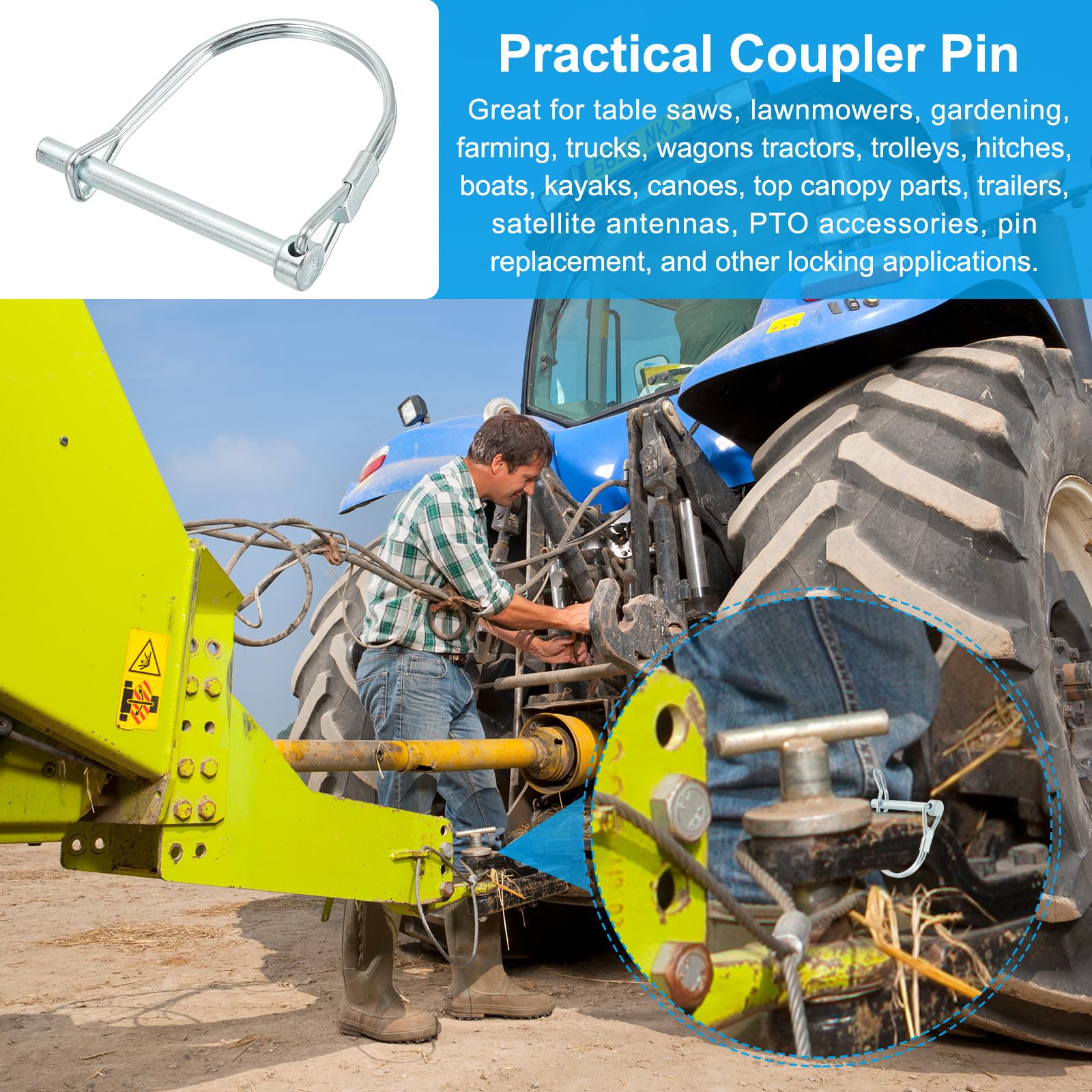 Amazon.co.jp: PATIKIL トレーラーカプラーピン1/2x2-3/4