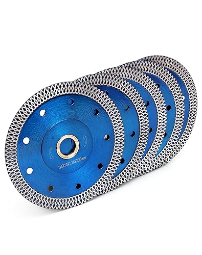 Miniatura 2 de Hoja de sierra de diamante súper fina de 4.5 pulgadas para corte de azulejos de porcelana de granito y mármol (4.5 a 5 piezas)