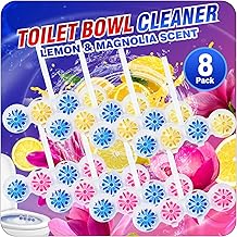 Active Air Freshener for Toilets, Toilet Cleaning Balls, Lemon, Scented Magnolia - 8 Suspensions (4 of Each Fragrance), Limestone and Scented