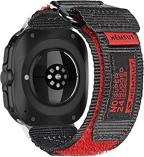 Military Hoop and Loop Wide Nylon Sport Watch Band Compatible with Samsung Galaxy Watch Ultra 47mm (2024/2025), Strap for Galaxy Watch Ultra 2/1
