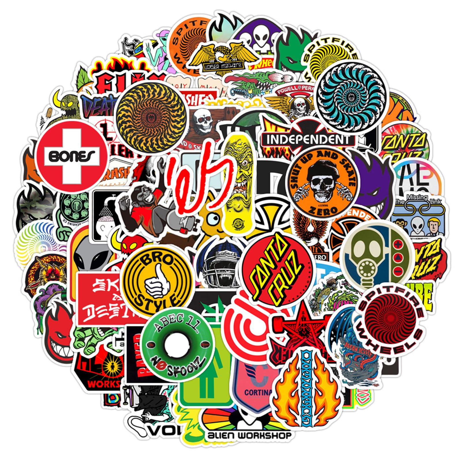 100 Pezzi Stickers,Adesivi Fantastici,Adesivi casco,Stickers Aesthetic, Adesivi in PVC Impermeabili alla Moda, per Computer Portatile, Skateboard, Borracce d'acqua, Casco da Bicicletta