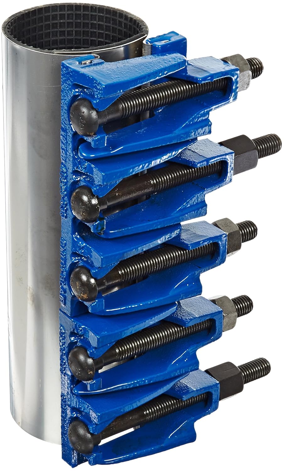 Stainless Steel 304 Repair Clamp, Full Circle, Carbon Steel Bolt, 5 Bolts, 12-1/2 Length, 3 Pipe Size