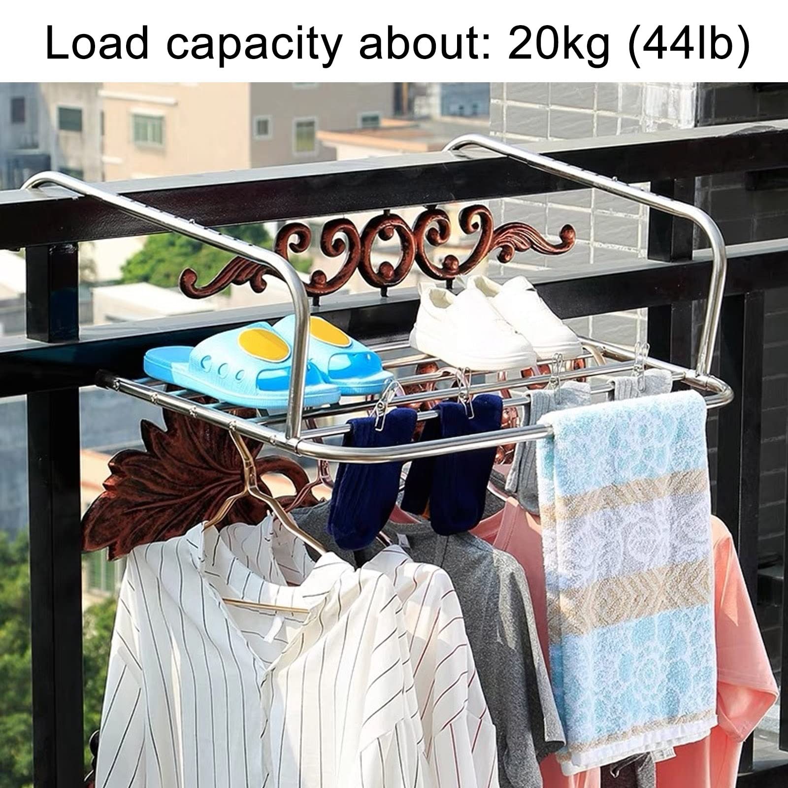 Stendini Stendino Da Appendere Stendibiancheria Da Balcone 70cm 60cm 50cm 40cm Larghezza Telescopico Da Parete Pratico Stendibiancheria In Acciaio Inox Per Uso Interno Ed Esterno ( Size : 70cm )