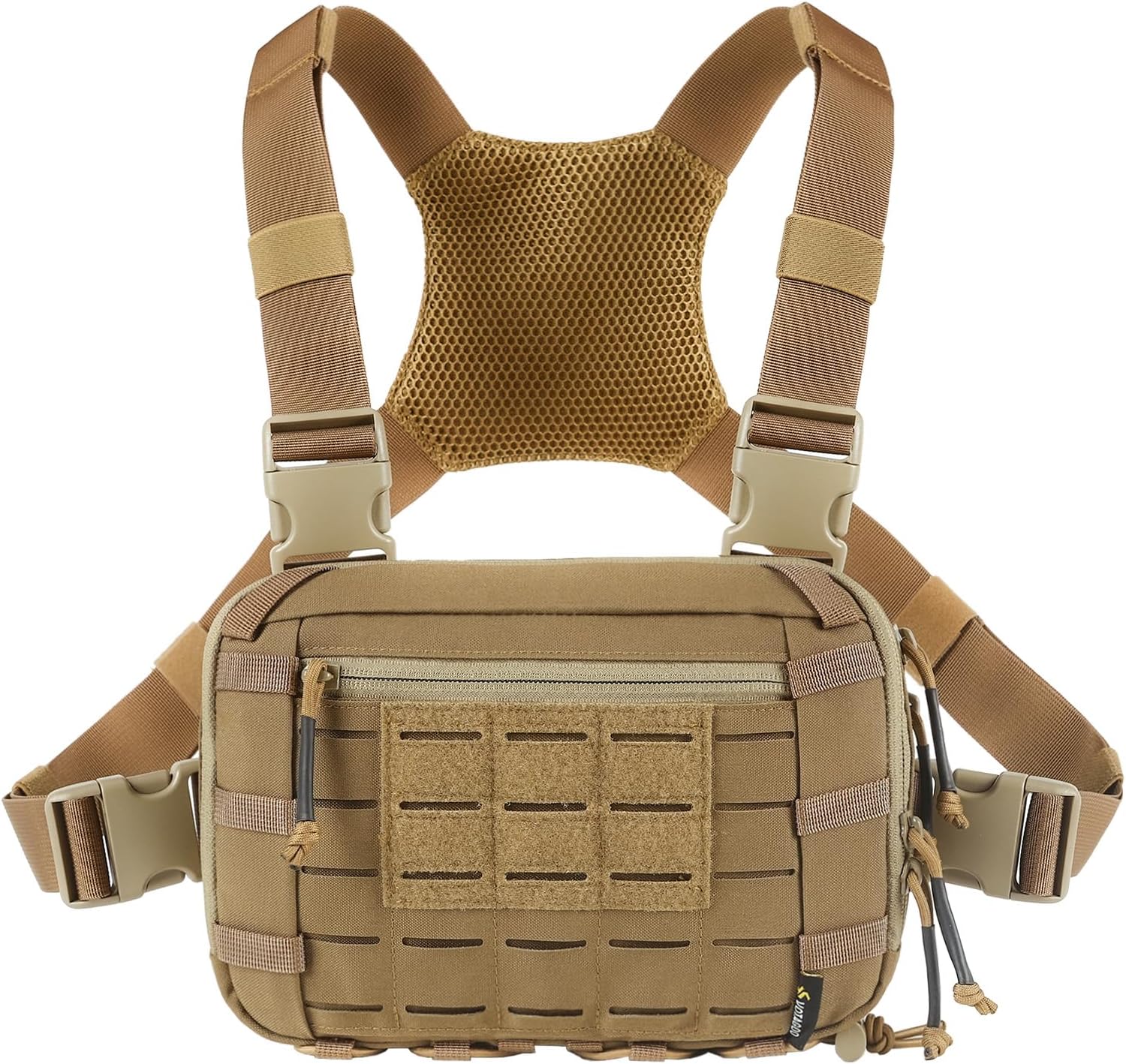 Tactical Chest Pack EDC Chest Bag 2L Utility Molle Chest Rig Pouch with CCW Compartment Adjustable Strap Outdoor