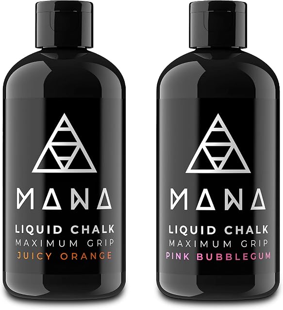 MANA - Ultimate Gym Liquid Chalk - Scented - 1x250ml - Maximum Grip - Sweat Free Dry Hands - Antibacterial - Perfect for Sports, Weightlifting, Yoga, Calisthenics, Climbing, Powerlifing and More