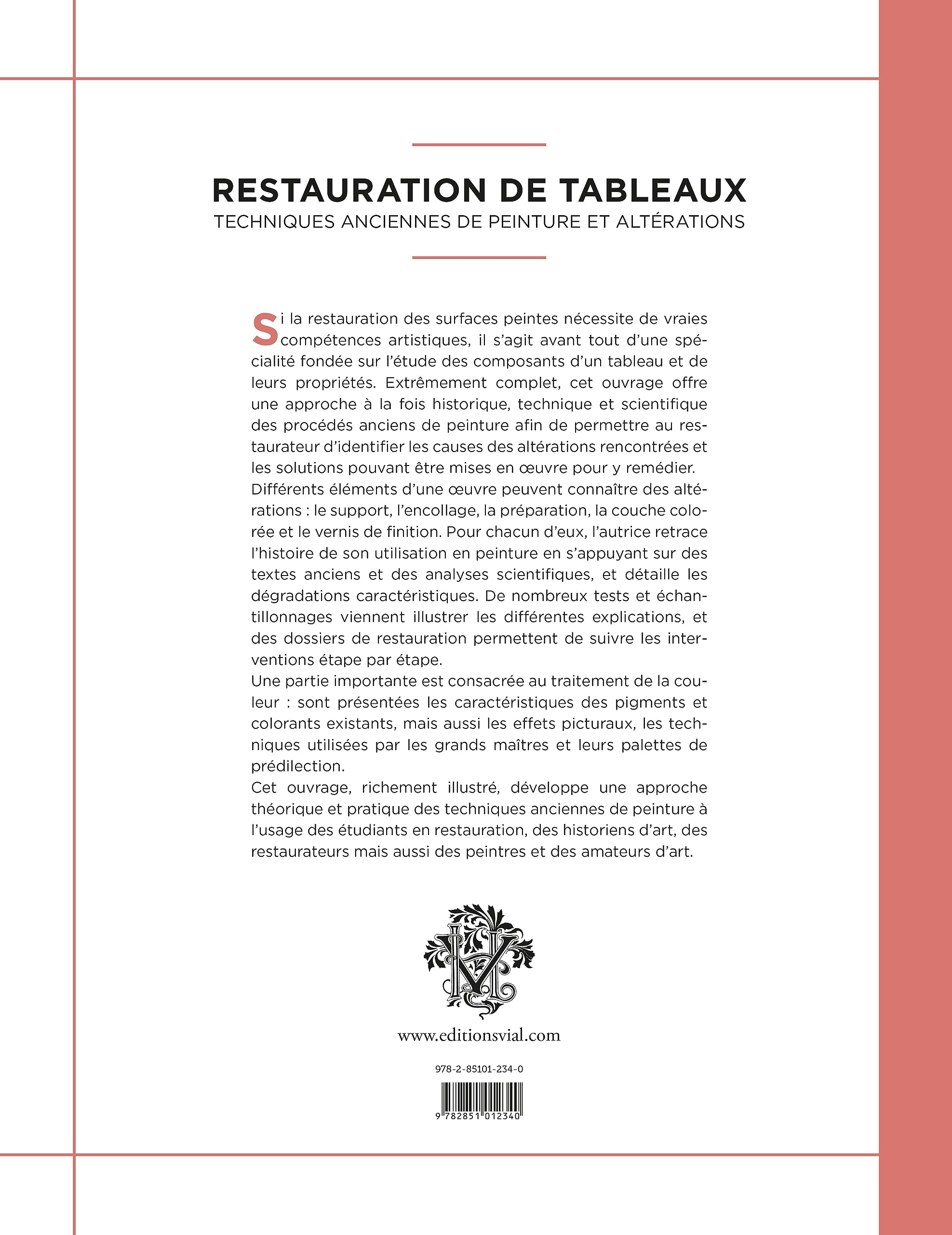 La restauration de tableaux: Techniques anciennes de peinture et altérations
