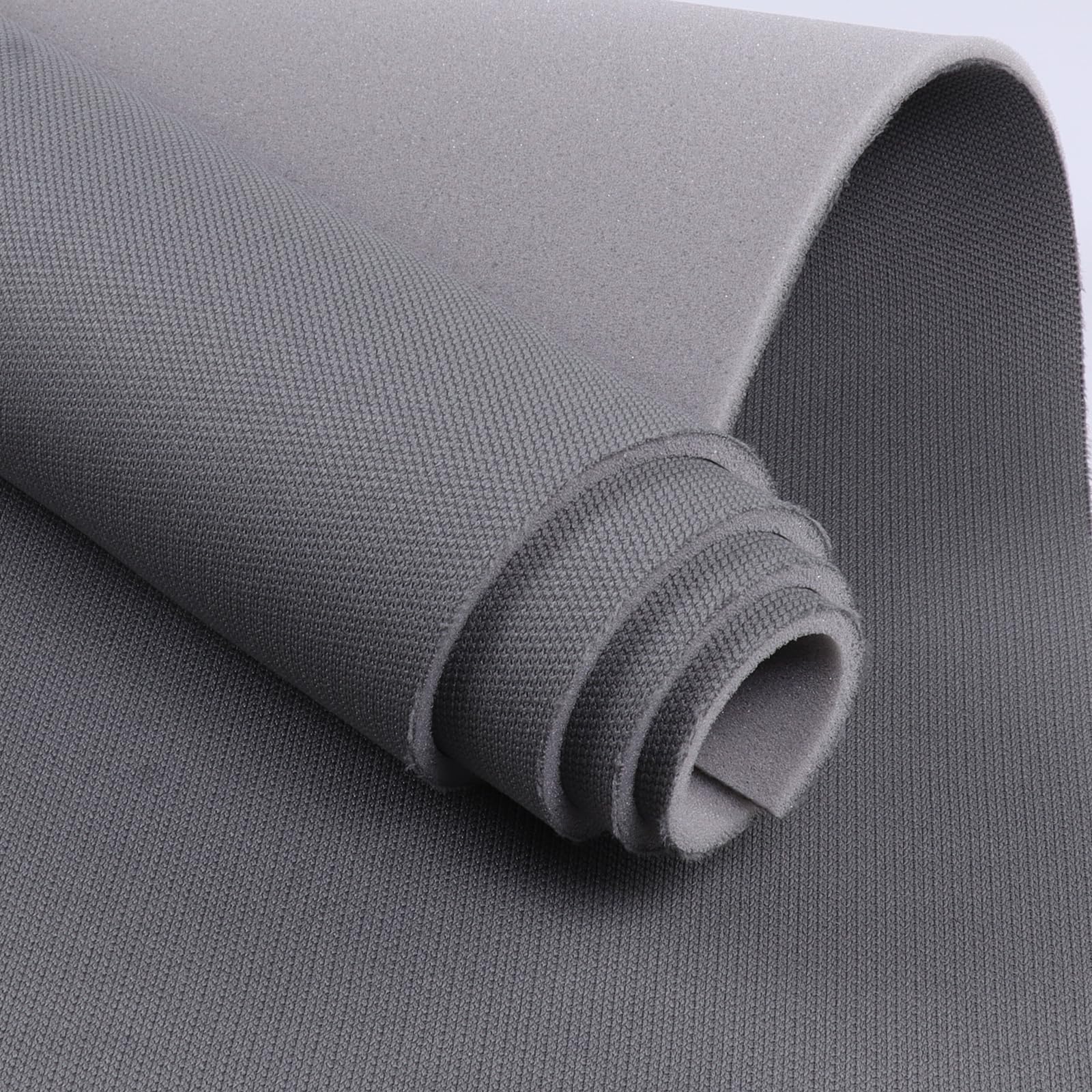 Auto Headliner Fabric Mesh Type 60" Wide by 45" with Foam Backing Flat Knit Headliner Material Car Roof Upholstery Fabric for Truck RV SUV Boat Home DIY Replacement, Dark Gray