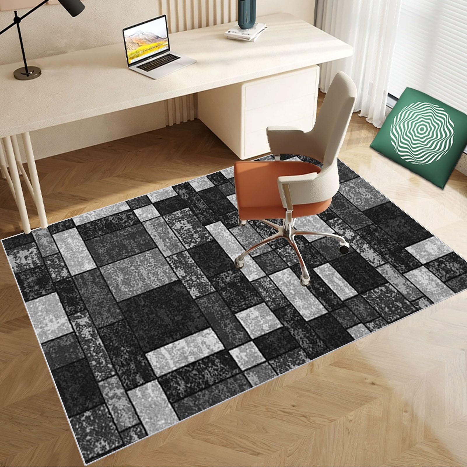 160 x 200 cm Heavy Duty Office Chair Mat for Carpeted Floor Computer Gaming Desk Chair Mat for Carpet Hard Floor Protector Mat for Rolling Chair Carpet Protector Chair Mat Floor Mat for Office Chair