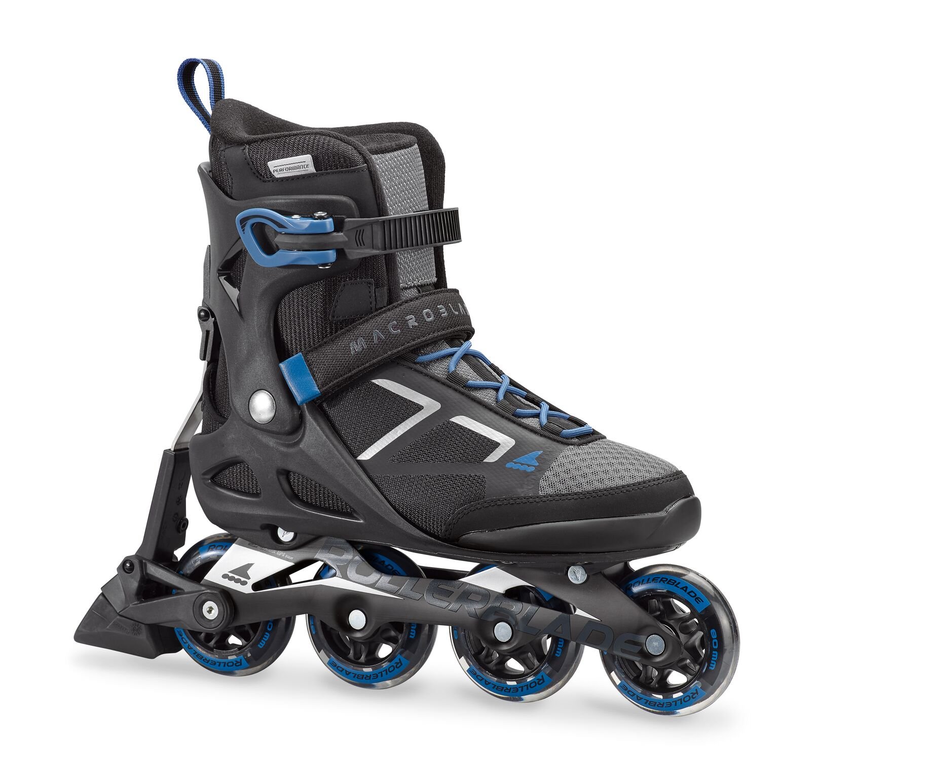 Rollerblade Macroblade 80 ABT Men's Adult Fitness Inline Skate, Black and Blue, Performance Inline Skates