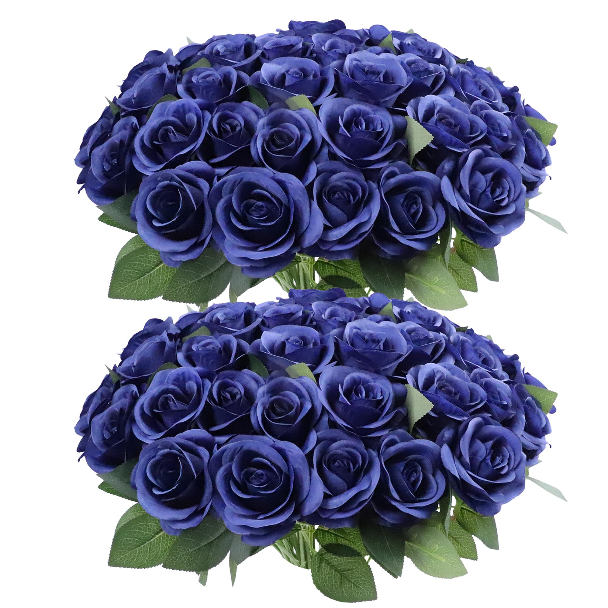 Photo 1 of DELOVO 52pcs Navy Blue Artificial Silk Roses