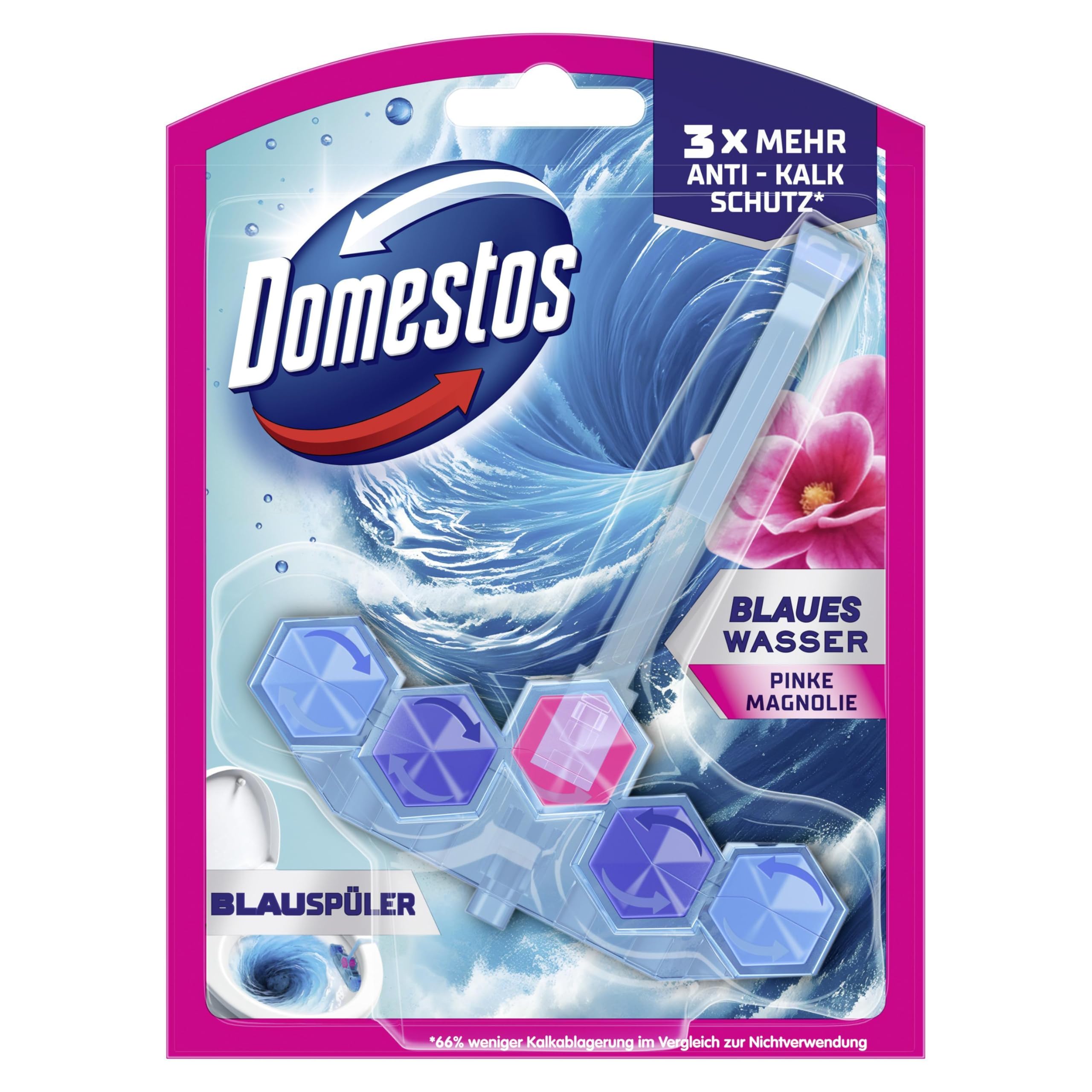 Domestos Power 5+ Aktivni ispirač WC Pink Magnolija s Anti-Kamencem