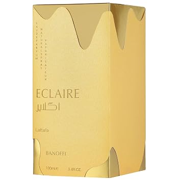 Lattafa Eclaire Banoffi Gourmand, Sweet, Fruity, Musky Eau de Parfum Spray Long-Lasting Fragrance for Women, 3.4 Ounce / 100 ml