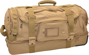 HAZARD 4 Shoreleave - Rolling Duffle Bag With Wheels and Handle - Large Heavy Duty Travel Luggage, Wheeled Camping Duffel Bags for Men and Women, Tactical Weekender Baggage 103.4L Coyote
