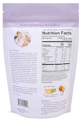 Miniatura 2 de MilkBliss Dark Chocolate Chip Lactation Cookie Mix- Oatmeal Breastfeeding Cookie Supplement Support for Milk Supply Increase 15 oz