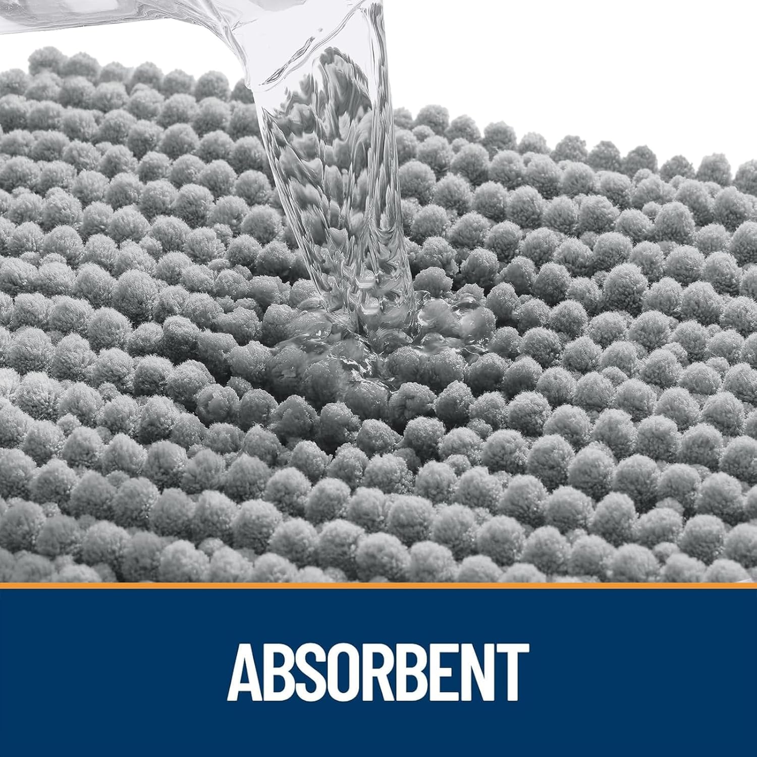 OLANLY Dog Door Mat for Muddy Paws 30x20, Ultra Absorbent Chenille Mud Doormat, Non-Slip Washable and Dirt Trapping Doormat for Indoor Entryway, Quick-Dry Indoor Pet Bed Mats for Dogs, Grey - Image 4