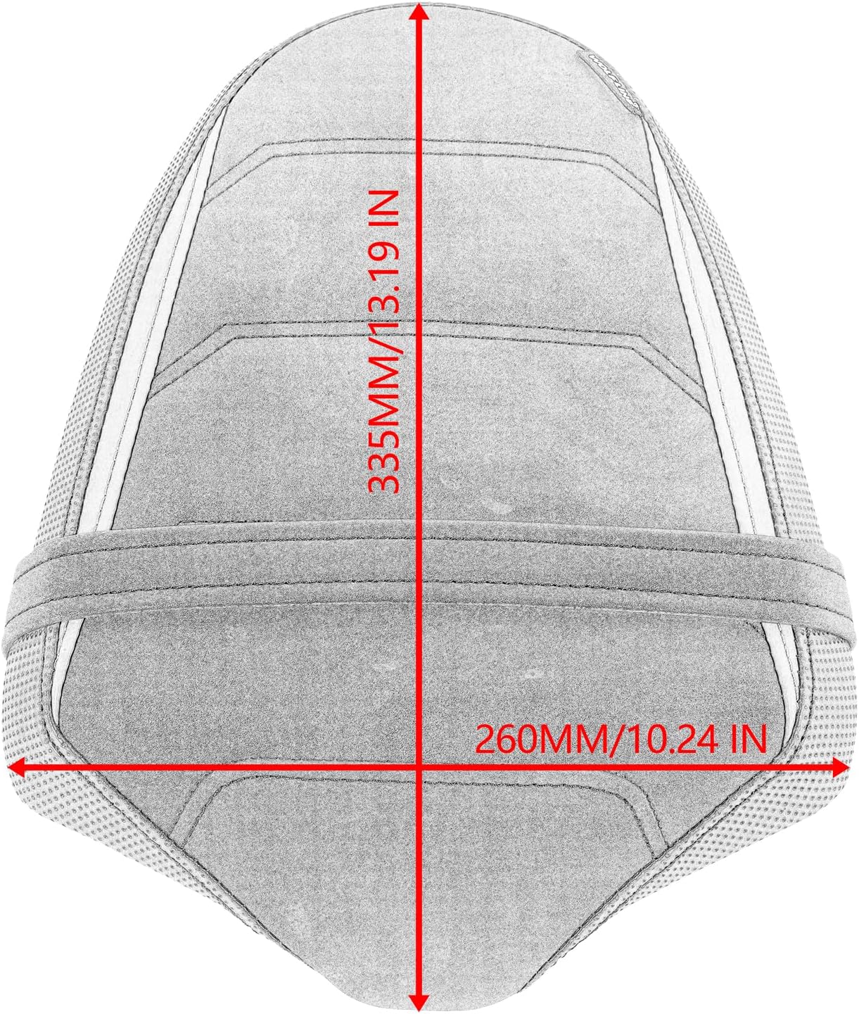 Motorcycle Passenger Seat for Daytona 660 2024 2025 2026 Leather Pillion Pad Solo Saddle Cushion, Rear-Black