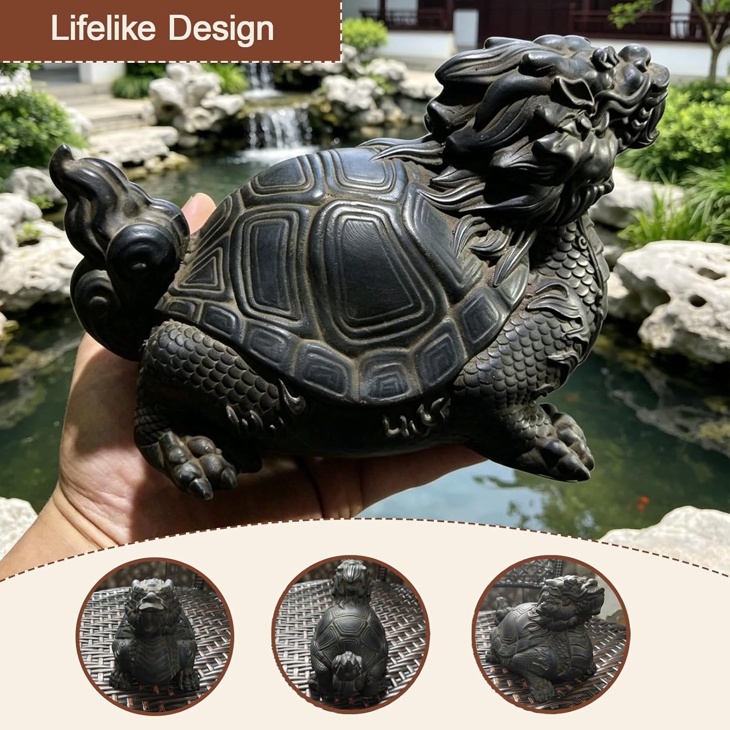 Pond Spitters for Small Ponds, Animal Pond Fountains, Deocorative Pond Water Feature Accent, Sculpture Weather Resistant