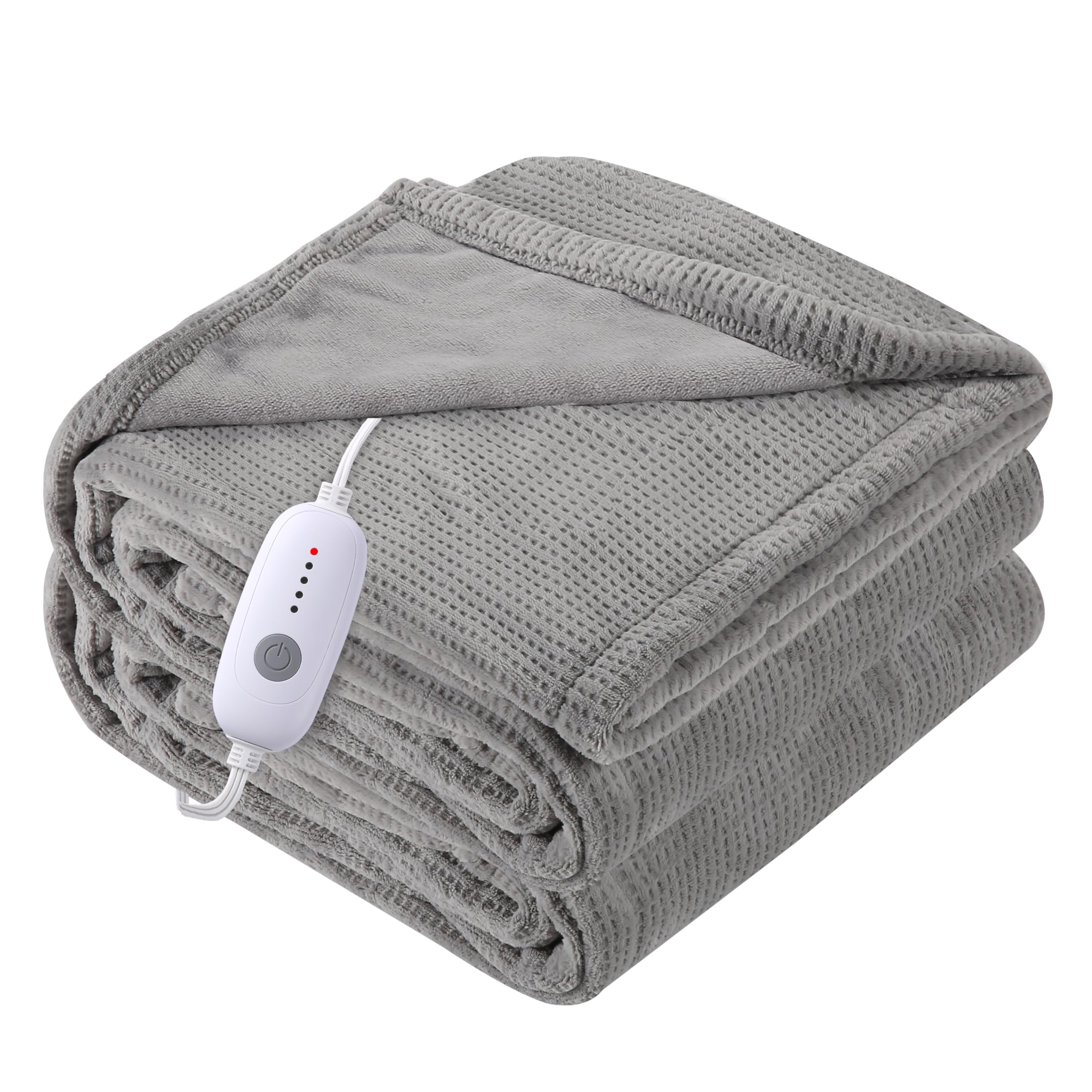 Photo 1 of **UNTESTED**
Electric Heated Blanket Throw Size 50"x60", Ultra-Soft Heating Blanket with 5 Heat Levels & 10-Hour Auto Off, Fast Heating for Winter Comfort, for Office & Chair, Grey