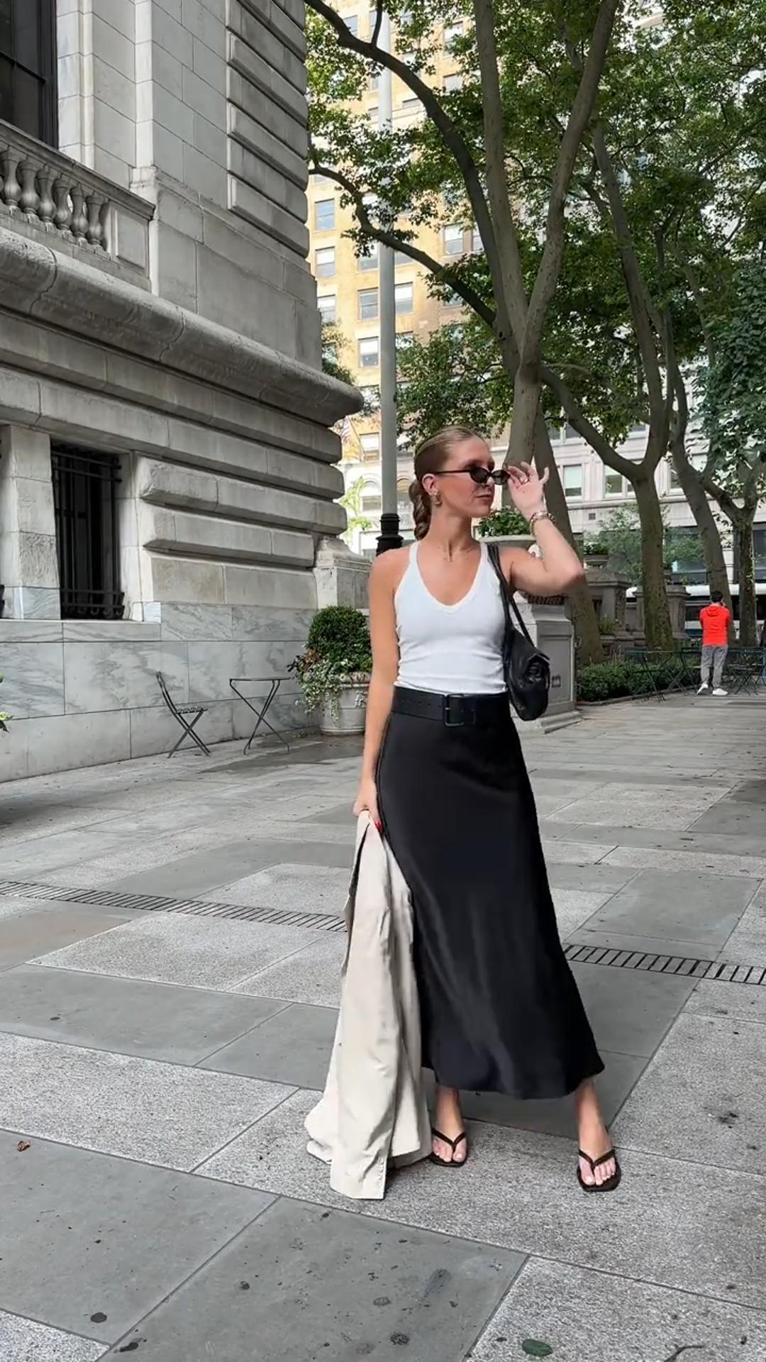 Amazon.com: VividHarbor Women's Drawstring Satin Maxi Skirt High