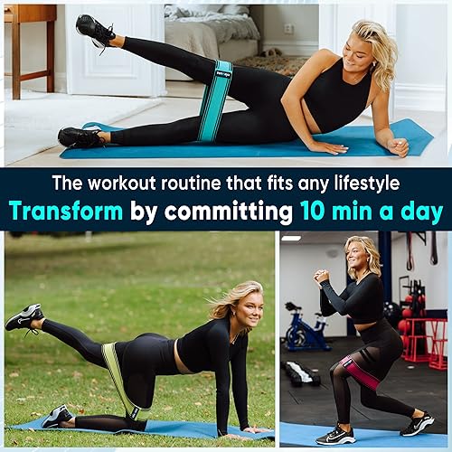 Miniatura 3 de Bandas elásticas de tela de resistencia para glúteos, 3 bandas elásticas de cadera para piernas, glúteos, banda de ejercicio para entrenamiento,