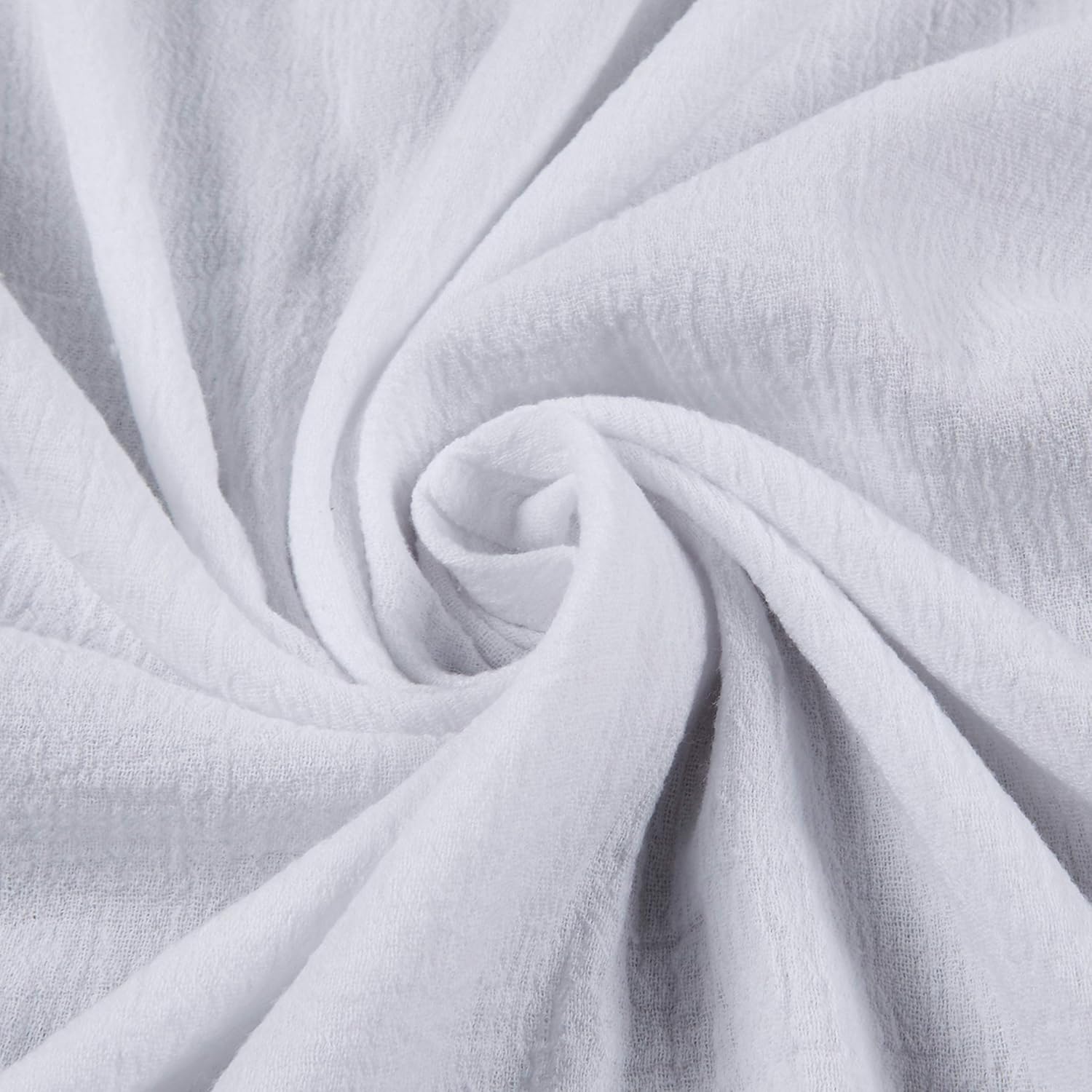 Crinkled Gauze White (Bolt 15 Yards), Fabric by the Bolt
