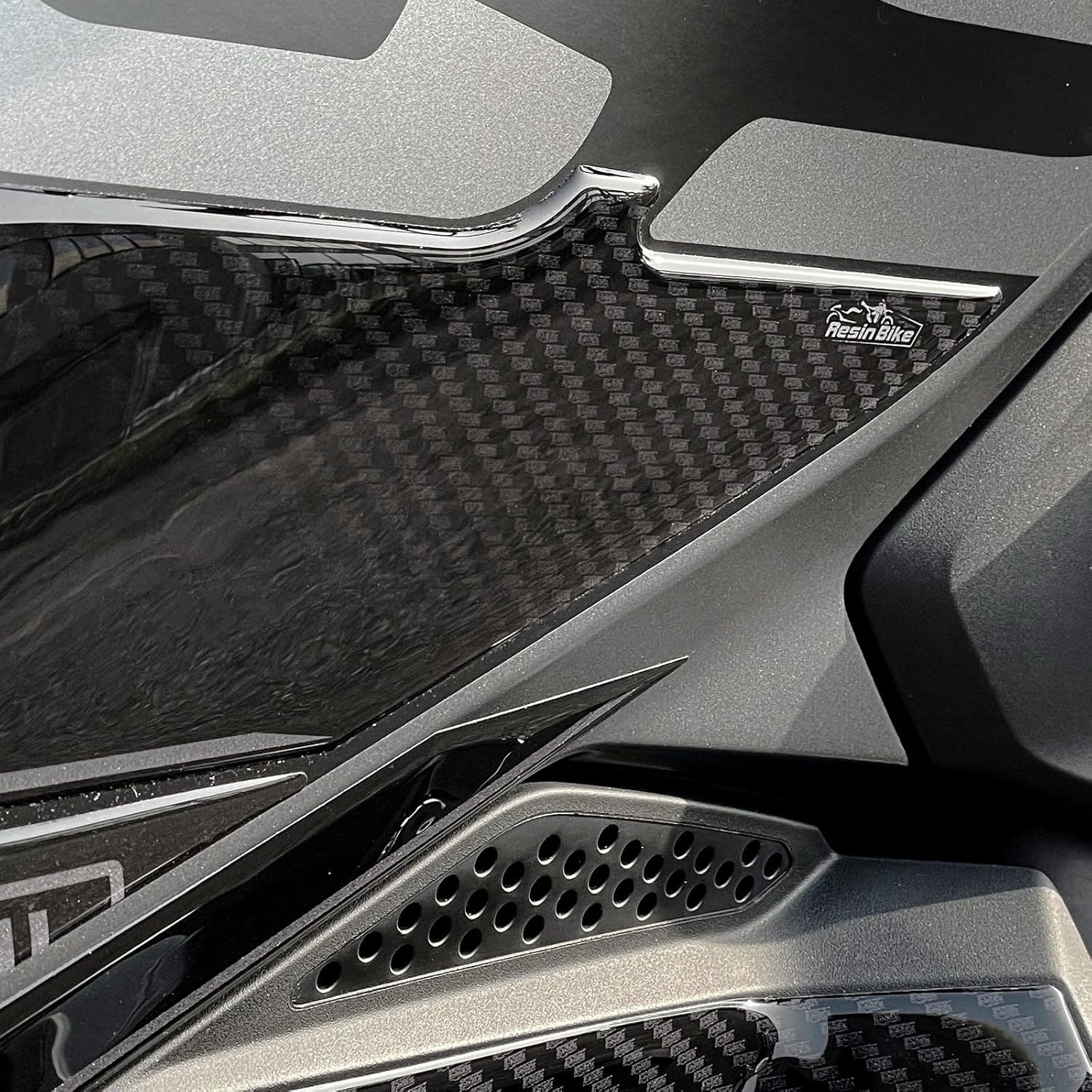 Resin Bike Motorcycle Sticker Compatible with BMW R 1250 GS Triple Black - 2021 2022 Side Protectors Motorcycle Tank from Shock and Scratch, Resin 3D Sticker