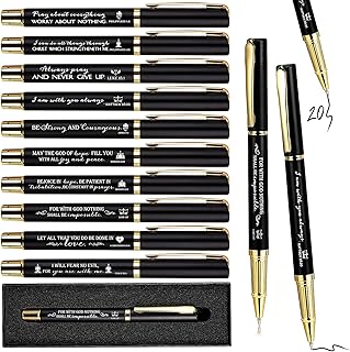 Lincia 20 Sets Christian Bible Verse Ballpoint Pen Gift Bulk Engraved Inspirational Quotes with Boxes Religious Pen Appreciation Gift Pastor Men Church Welcome Office Sunday School Prayer