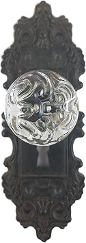 TRIPAR Antique Wall Hanging Decorative Door Knob, Brown Display - Vintage Design with Hand Painted Finish, Pewter Metal Backing, Acrylic Knob - Lightweight & Durable - Perfect Substitute for Hooks