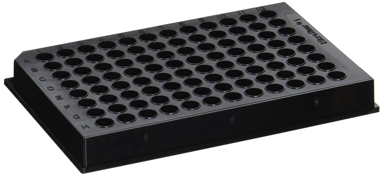 Thermo Scientific Fluorescence Microfluor 1 Flat-Bottom Plate, Black, Total Volume 330µL, Working Volume 280µL (Case of 50)