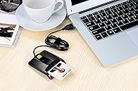 Vista 5 de SAICOO Lector de tarjetas inteligentes DOD militar USB de acceso común CAC lector de tarjetas, compatible con Mac OS, Win (versión horizontal)