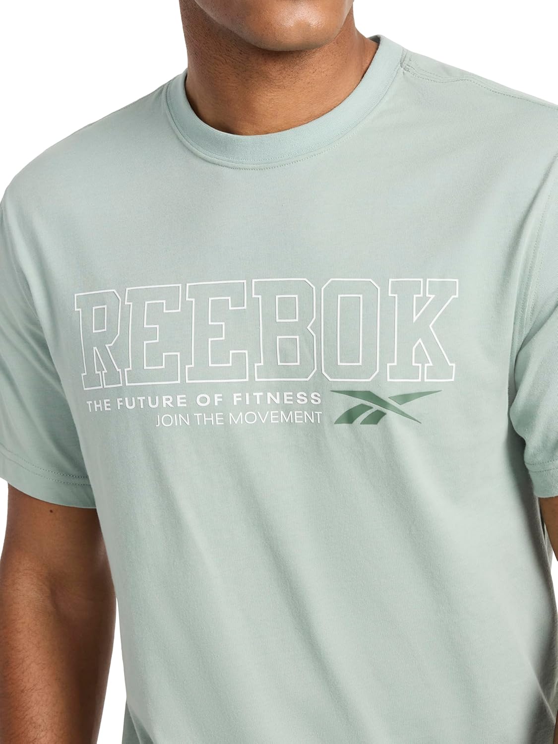Reebok Mens Short Sleeve Graphic Crewneck T-Shirt, Standard Fit, Lightweight Cotton-Poly Fabric - Image 3