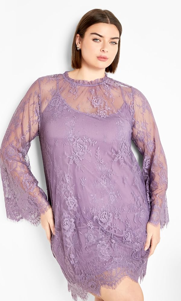 City Chic Women's Plus Size Dress Micaela, Vintage Lavender, 18 by City Chic - Image 3