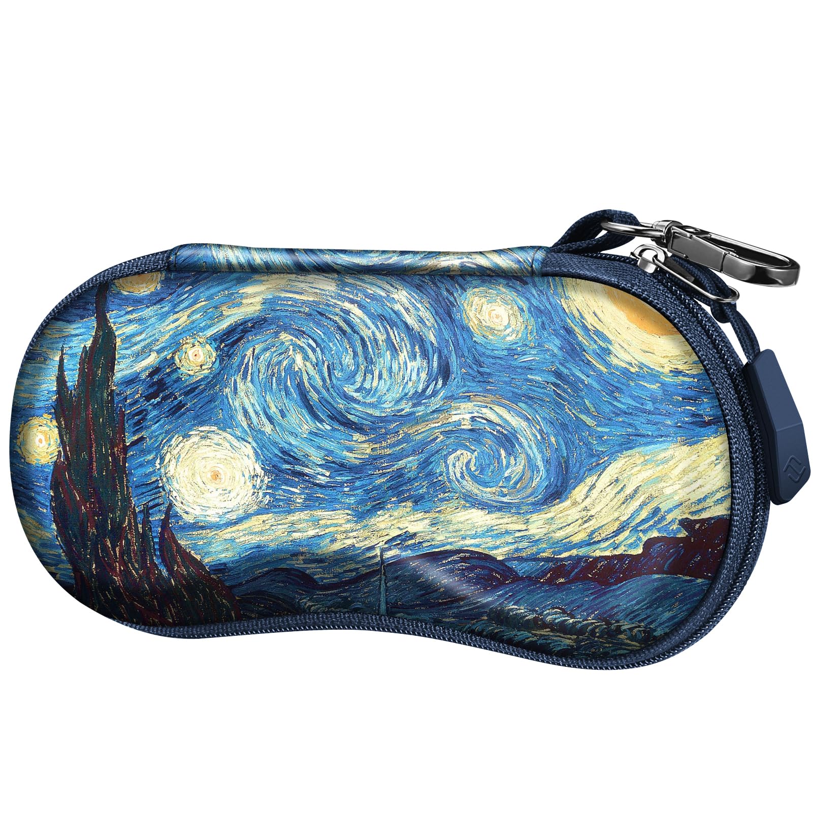 FINTIE Sunglasses Case for Men and Women - Hard Shell Shockproof Sport Glasses Case - Zipper Portable Spectacle Cases with Clip
